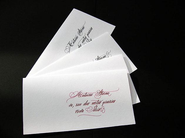 Calligraphie enveloppe, calligraphie enveloppes, enveloppes calligraphie mariage paris, enveloppe calligraphie paris, enveloppes calligraphie anglaise, enveloppe calligraphie paris