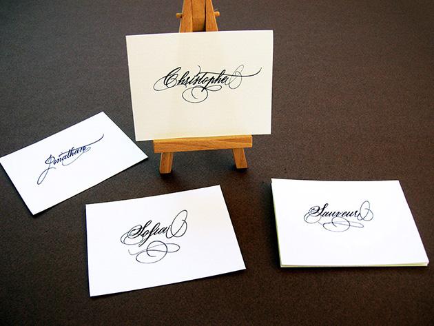 Calligraphie marque places, calligraphie cartons de table, calligraphie plan de tables, calligraphie noms de table, calligraphie mariage paris, calligraphe mariage paris, marque places calligraphie mariage