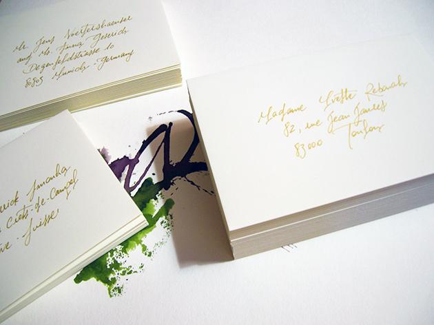 calligraphie enveloppes