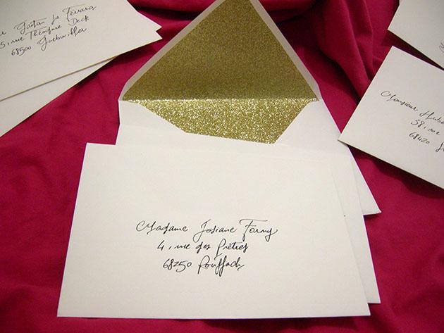 calligraphie enveloppes mariage, calligraphe parisien