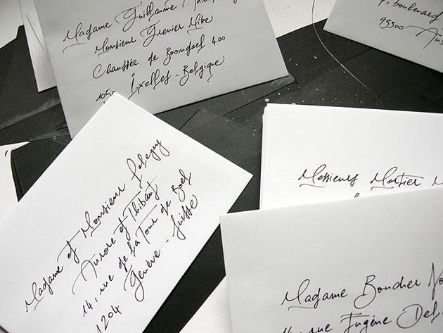 enveloppes mariage, calligraphe parisien, enveloppe mahakasa