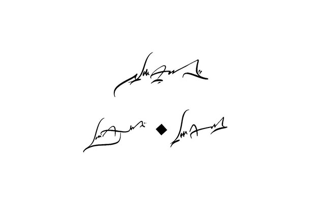 one word tattoo, tatouage initiales LMAM, tatouages lettres M, tattoo design gallery, tatuering, tatuajes mujer, calligraphie paris calligraphe